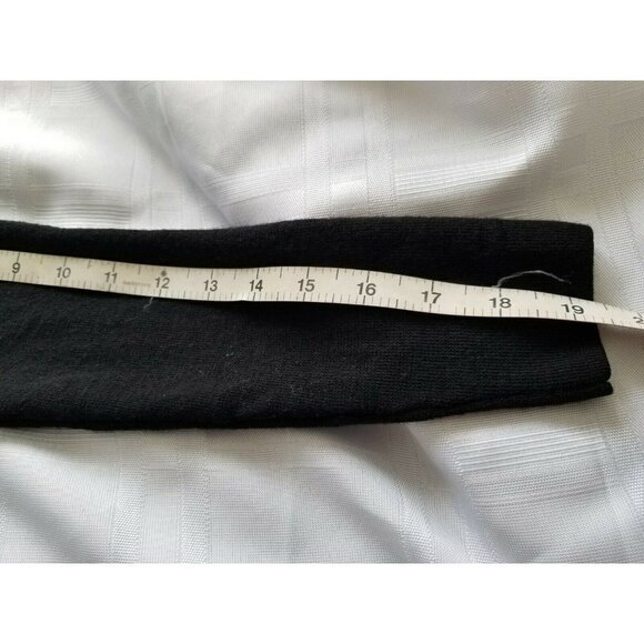 M.M. LAFLEUR Cardigan Sweater Merino Wool Black In Seam Pockets Womens Size (S) - Picture 8 of 9